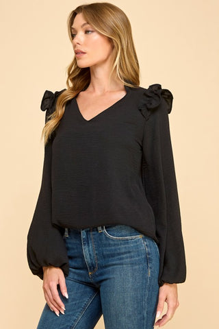 Darci Black Blouse