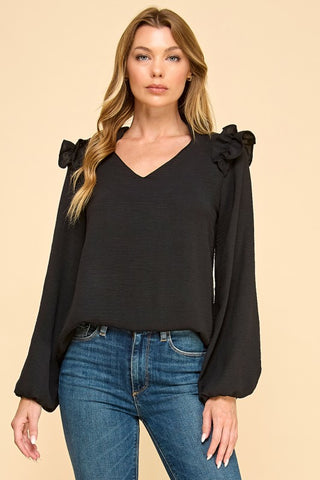 Darci Black Blouse