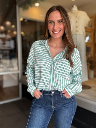 Mint Mojito Button-Up