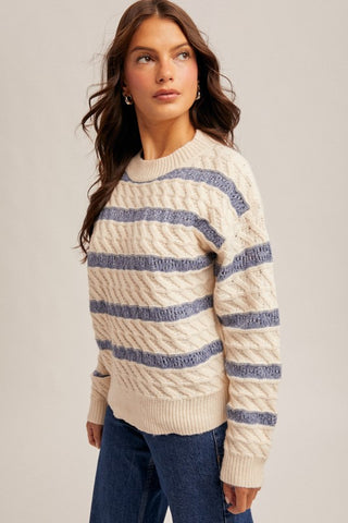 Laura Lurex Blue Sweater