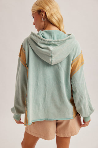 Sea Glass Patchwork Hoodie