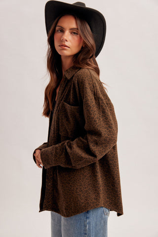 Wild Tobacco Leopard Shacket