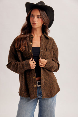 Wild Tobacco Leopard Shacket
