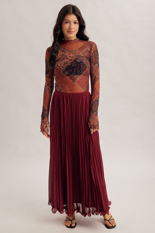 Spiced Sangria Mesh Top