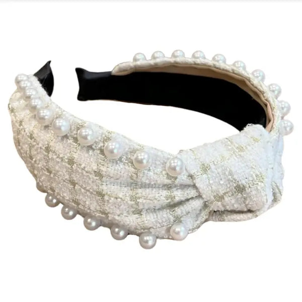 It Girl Headband Pearl-Cream