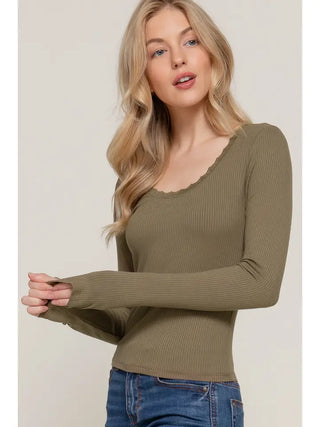 Classic Olive Lace Trim