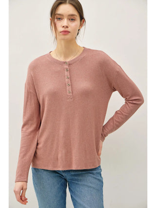 Nelson Henley Marsala Top