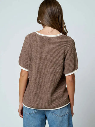 Cocoa Cream Knit Top