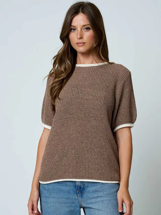 Cocoa Cream Knit Top