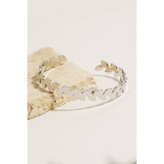 Solid Metallic Leaf Bracelet