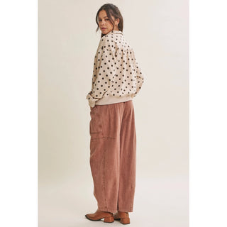 Dotty Coffee Run Pullover
