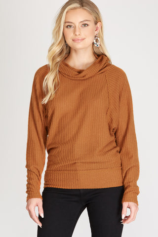 Caramel Thermal Knit Top