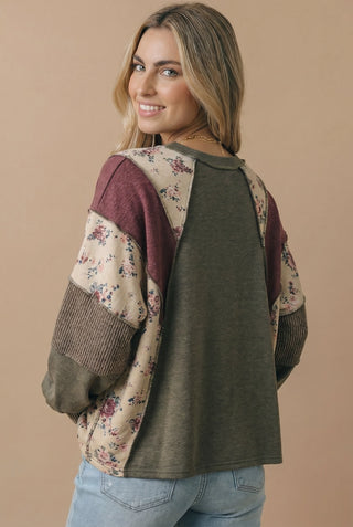 Vintage Vine Patchwork Top