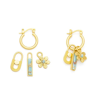 Aqua Interchangeable Earrings