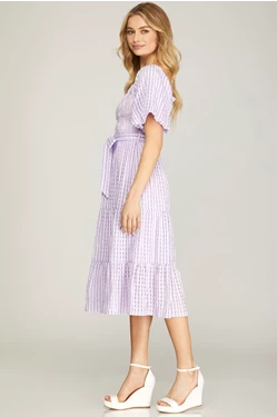 All Puffed Out Lavender Dress