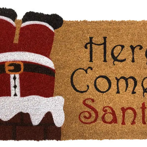 Here Comes Santa Doormat