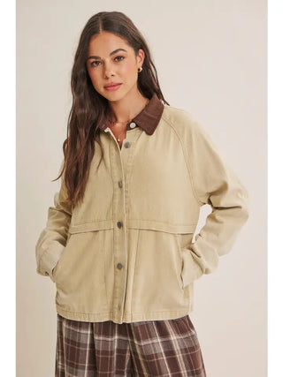 Beige Grove Denim Jacket