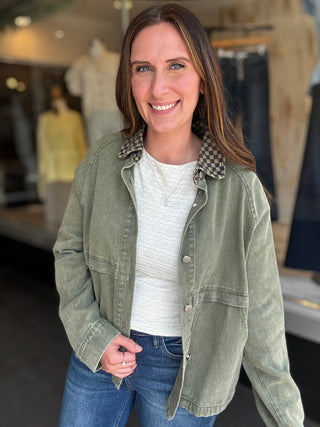 Olive Grove Denim Jacket