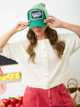 Emily White Raw Button