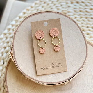 Two Moons Studs | Terra Cotta