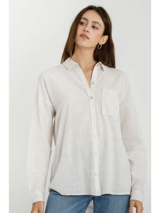 Lover Taupe Button Up