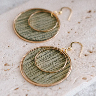 Green: Boho Chic Leather & Gold