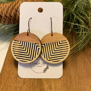 Round Geometric Earrings