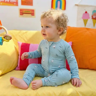 Silly Goose: Bamboo Zip Romper