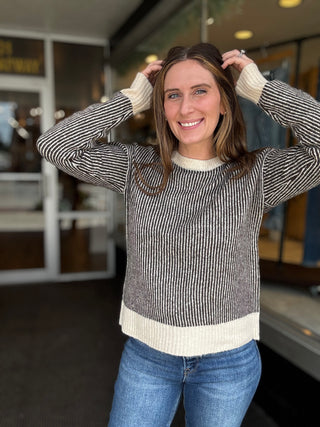 Espresso Pinstripe Sweater