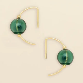 Glass Hoop - Teal/Gold