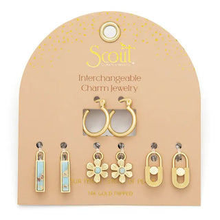 Aqua Interchangeable Earrings