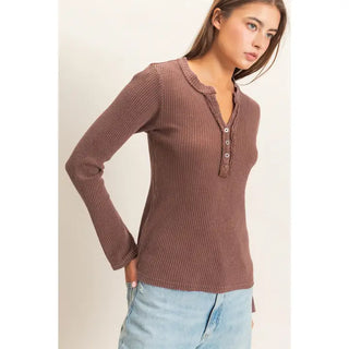 Mocha Me Crazy Henley