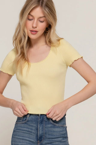 All Basic Yellow Tee