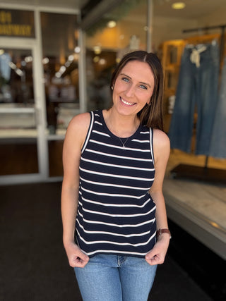 Angie Navy Stripes