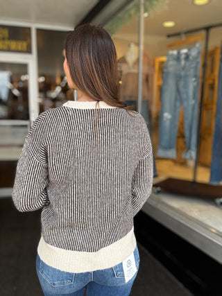 Espresso Pinstripe Sweater