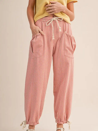 Salmon Stripes Pants