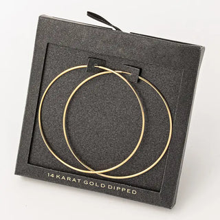 Thin 60mm Hoop Earrings-G