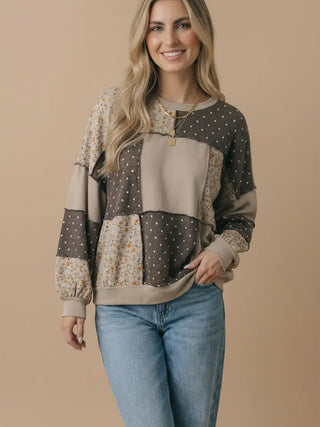 Cappuccino Patchwork Top
