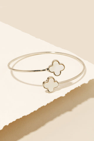 Pearl Clover Open Cuff