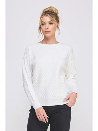 Coconut Herringbone Knit