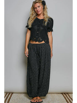 Midnight Floral Wide Pants