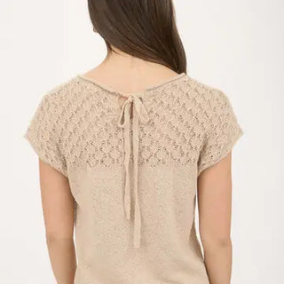 Bre Eyelet Tan Knit