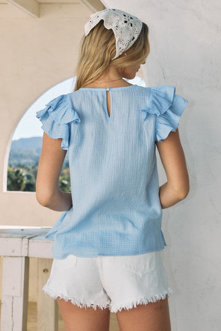 Aruba Blue Ruffle