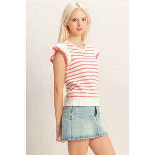 Candy Pink Scalloped