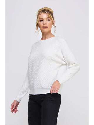 Coconut Herringbone Knit
