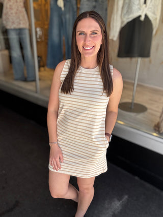 Out And About Taupe Dress