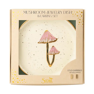 Mushroom Dish & Stud Earring