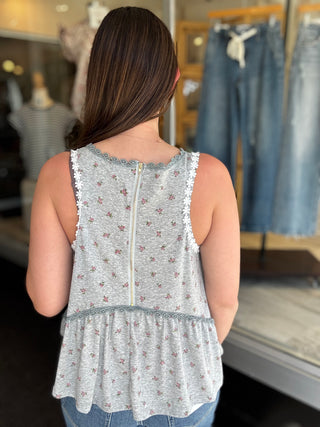 Stella Grey Floral Tank
