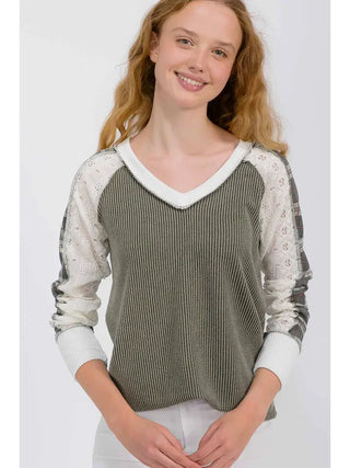 Festive Christmas Green Top