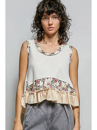 Ada Almond Floral Tank